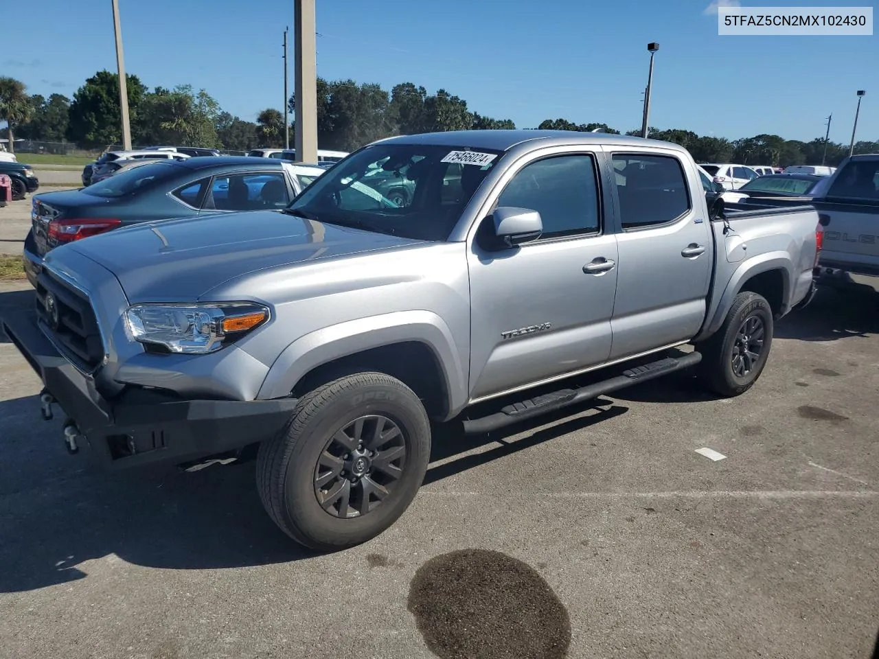 2021 Toyota Tacoma Double Cab VIN: 5TFAZ5CN2MX102430 Lot: 75466024