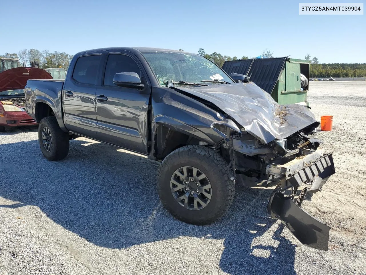 2021 Toyota Tacoma Double Cab VIN: 3TYCZ5AN4MT039904 Lot: 75573784