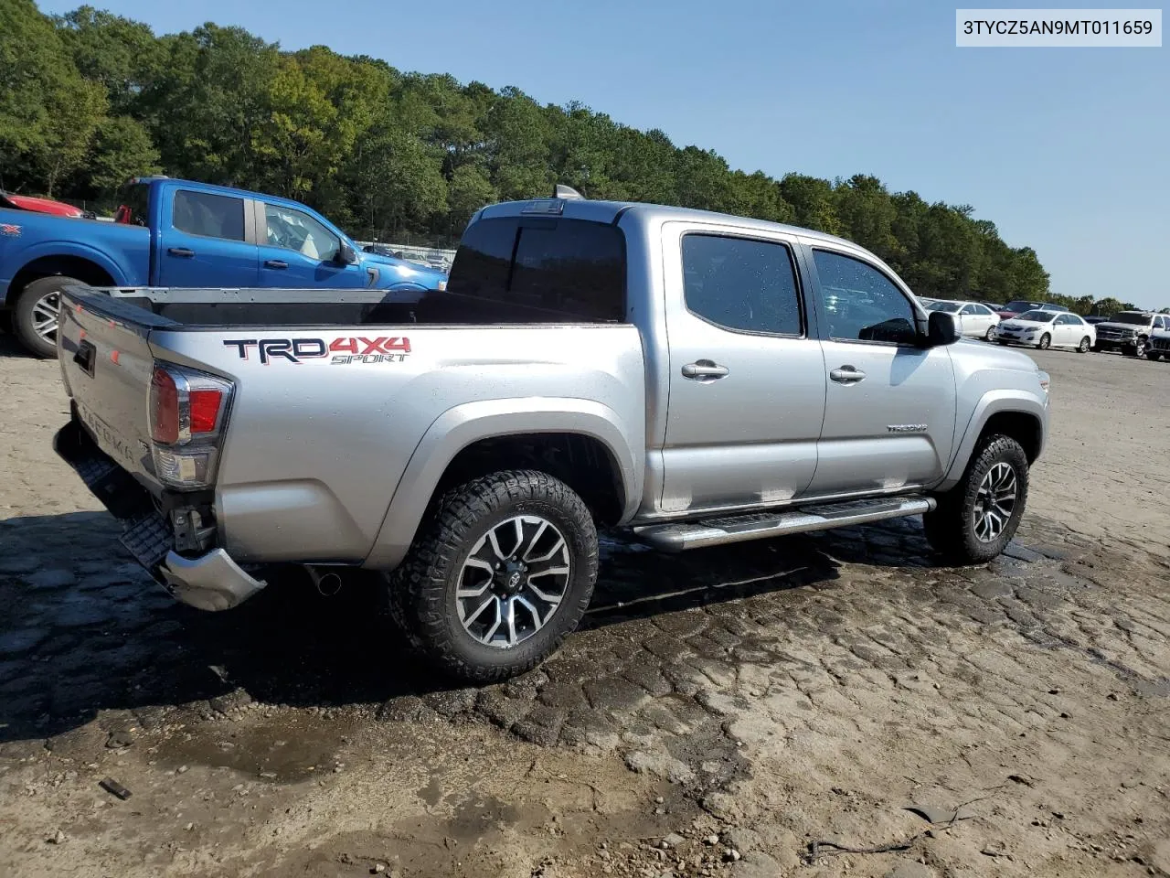 2021 Toyota Tacoma Double Cab VIN: 3TYCZ5AN9MT011659 Lot: 75842124