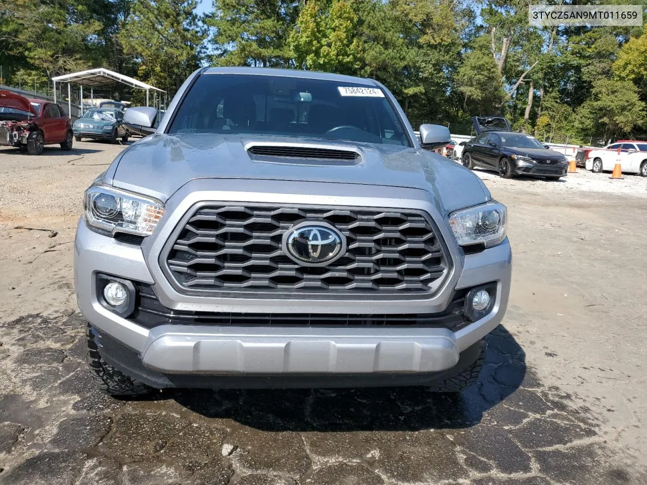 2021 Toyota Tacoma Double Cab VIN: 3TYCZ5AN9MT011659 Lot: 75842124