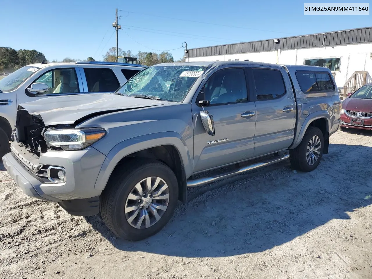 2021 Toyota Tacoma Double Cab VIN: 3TMGZ5AN9MM411640 Lot: 75990984