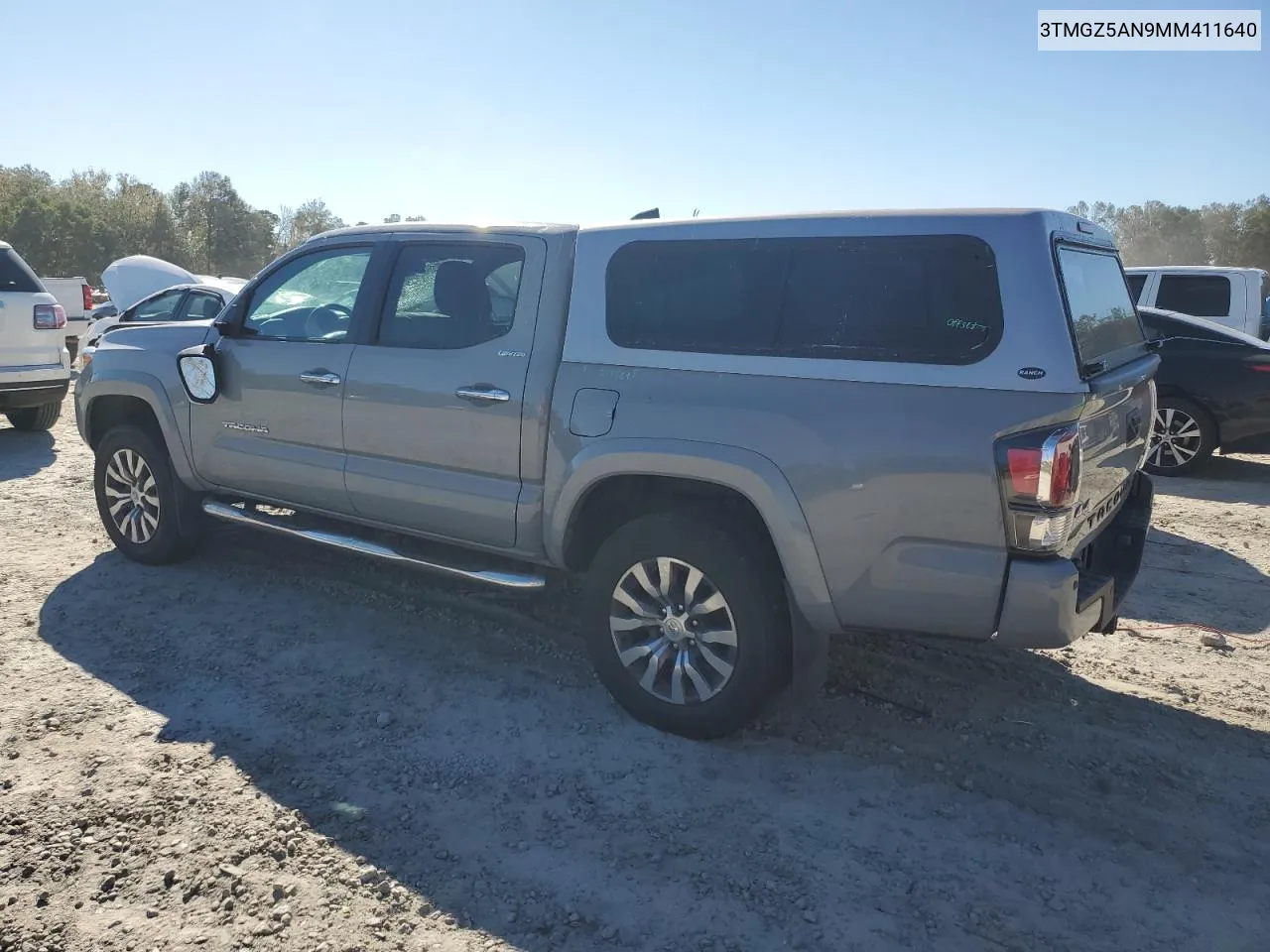 2021 Toyota Tacoma Double Cab VIN: 3TMGZ5AN9MM411640 Lot: 75990984