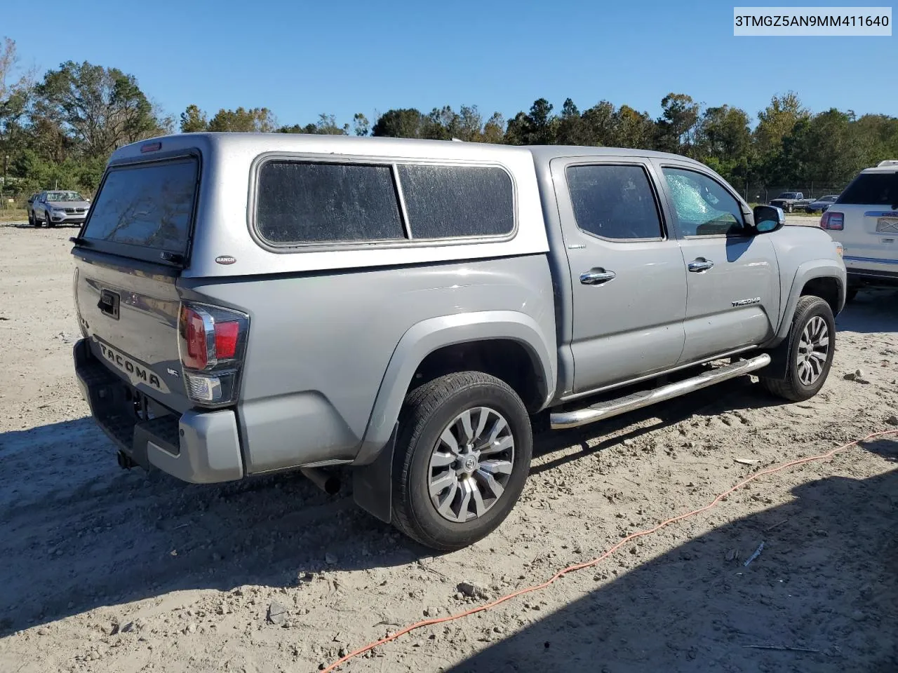 2021 Toyota Tacoma Double Cab VIN: 3TMGZ5AN9MM411640 Lot: 75990984