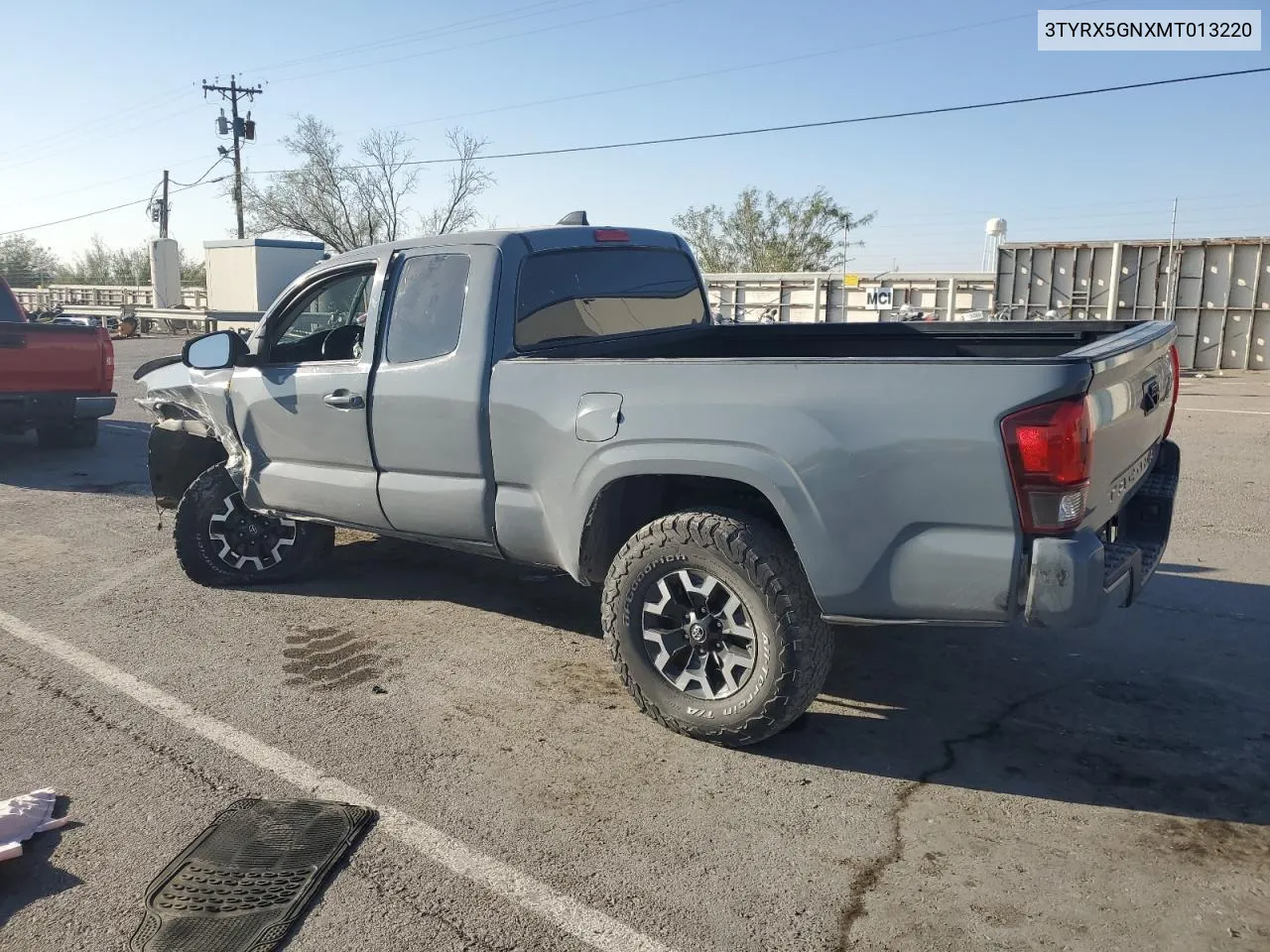 2021 Toyota Tacoma Access Cab VIN: 3TYRX5GNXMT013220 Lot: 76021474