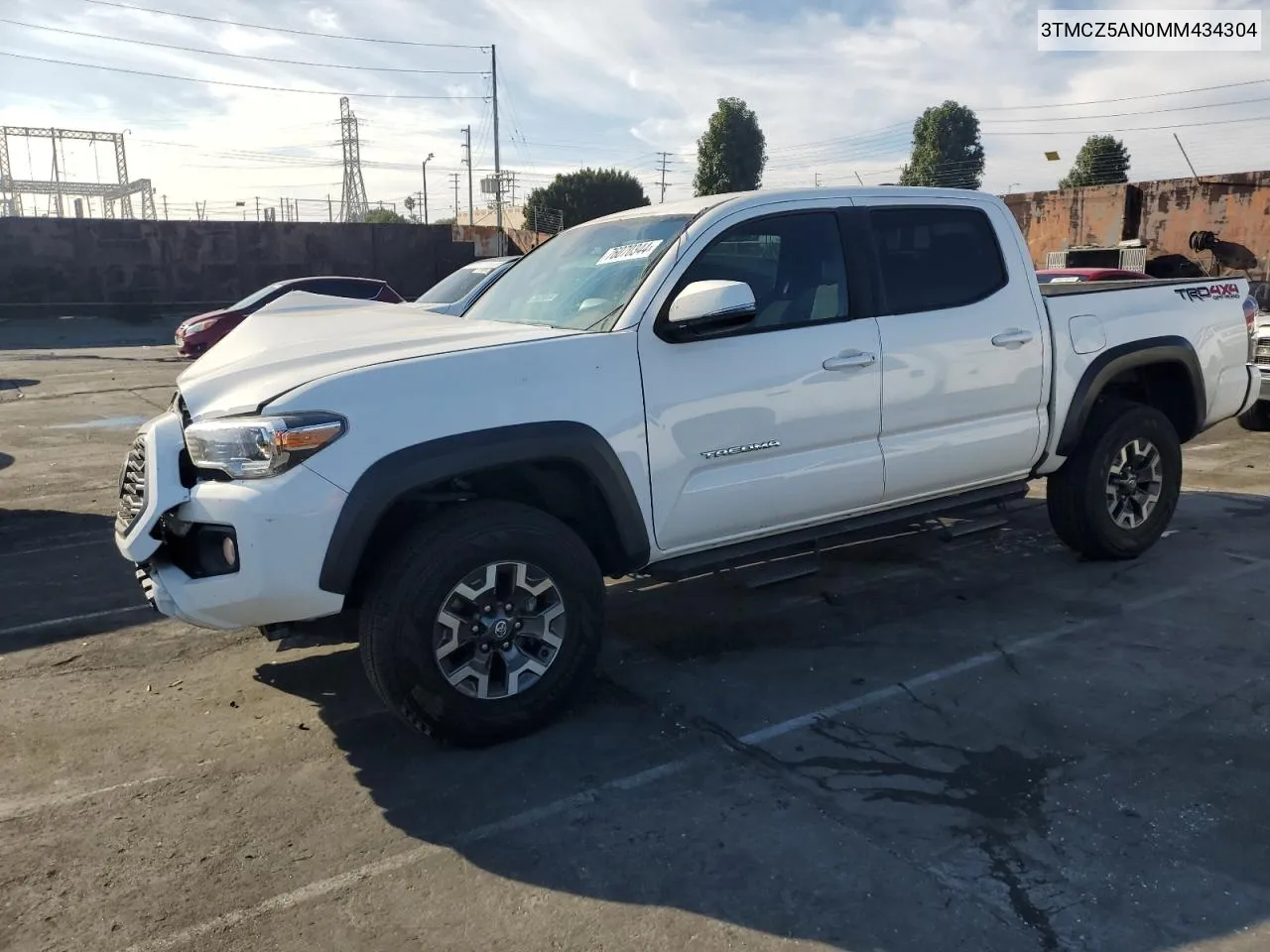 2021 Toyota Tacoma Double Cab VIN: 3TMCZ5AN0MM434304 Lot: 76070344