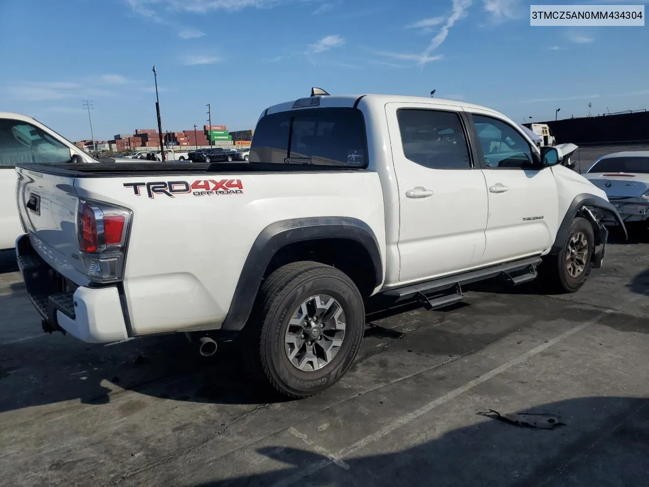 2021 Toyota Tacoma Double Cab VIN: 3TMCZ5AN0MM434304 Lot: 76070344