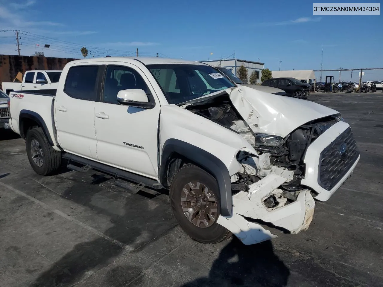 2021 Toyota Tacoma Double Cab VIN: 3TMCZ5AN0MM434304 Lot: 76070344