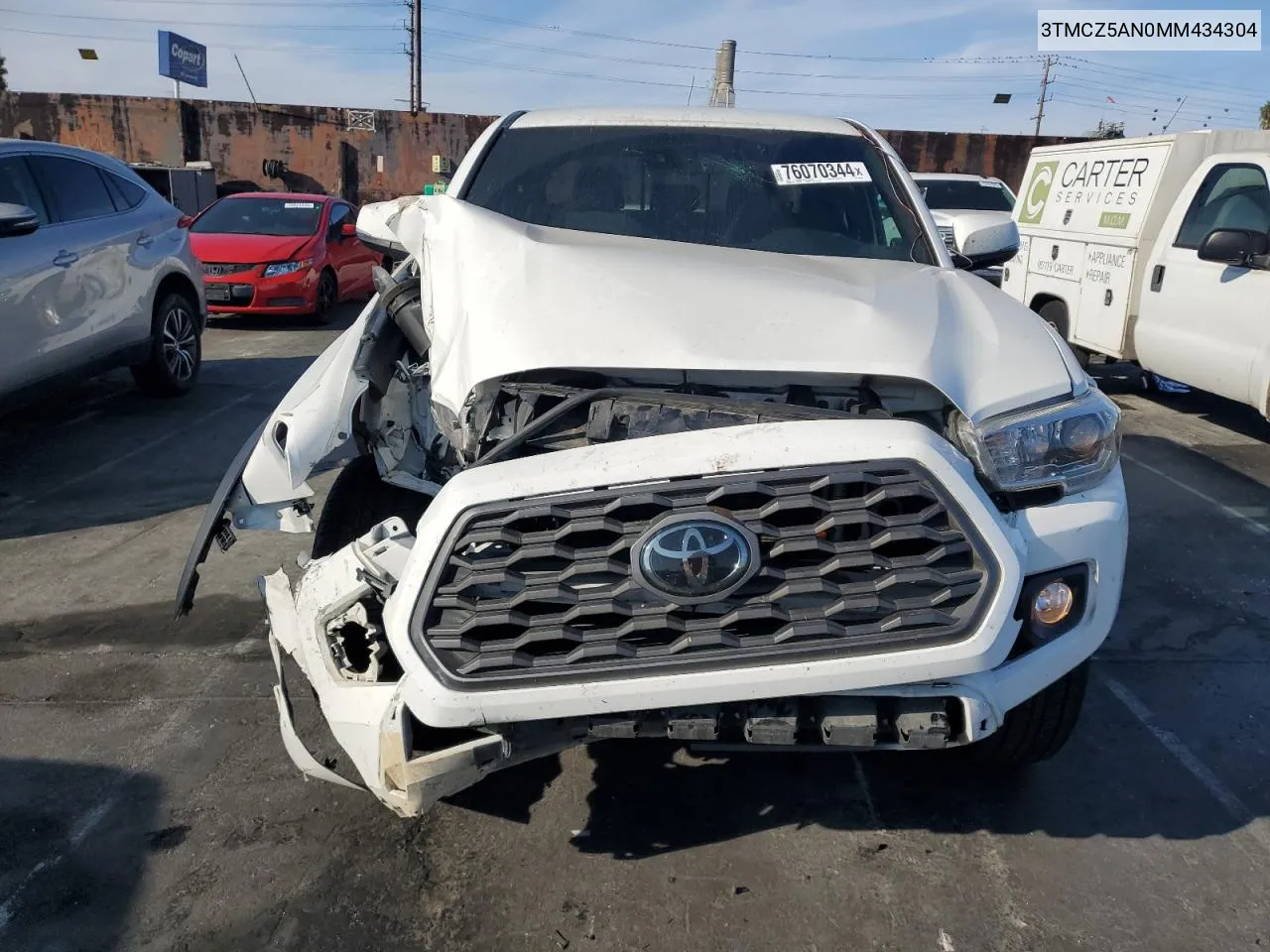 2021 Toyota Tacoma Double Cab VIN: 3TMCZ5AN0MM434304 Lot: 76070344