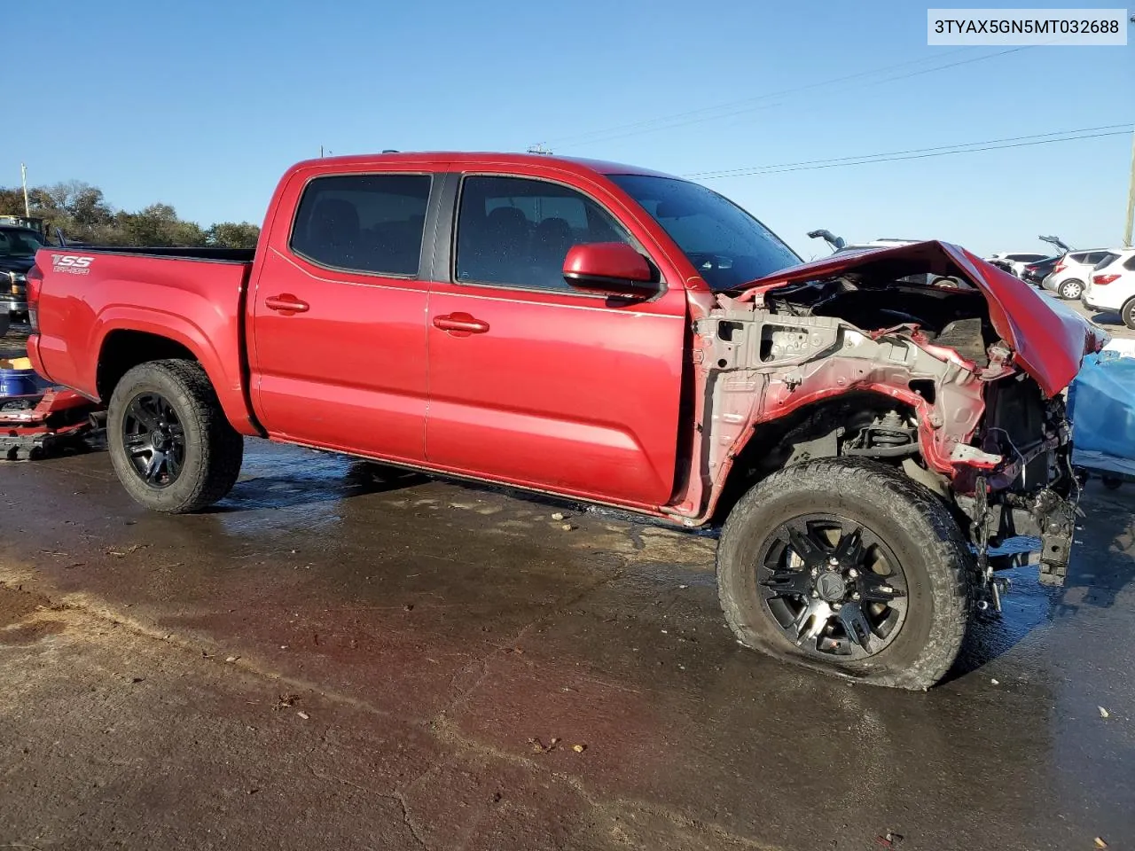 2021 Toyota Tacoma Double Cab VIN: 3TYAX5GN5MT032688 Lot: 76168004