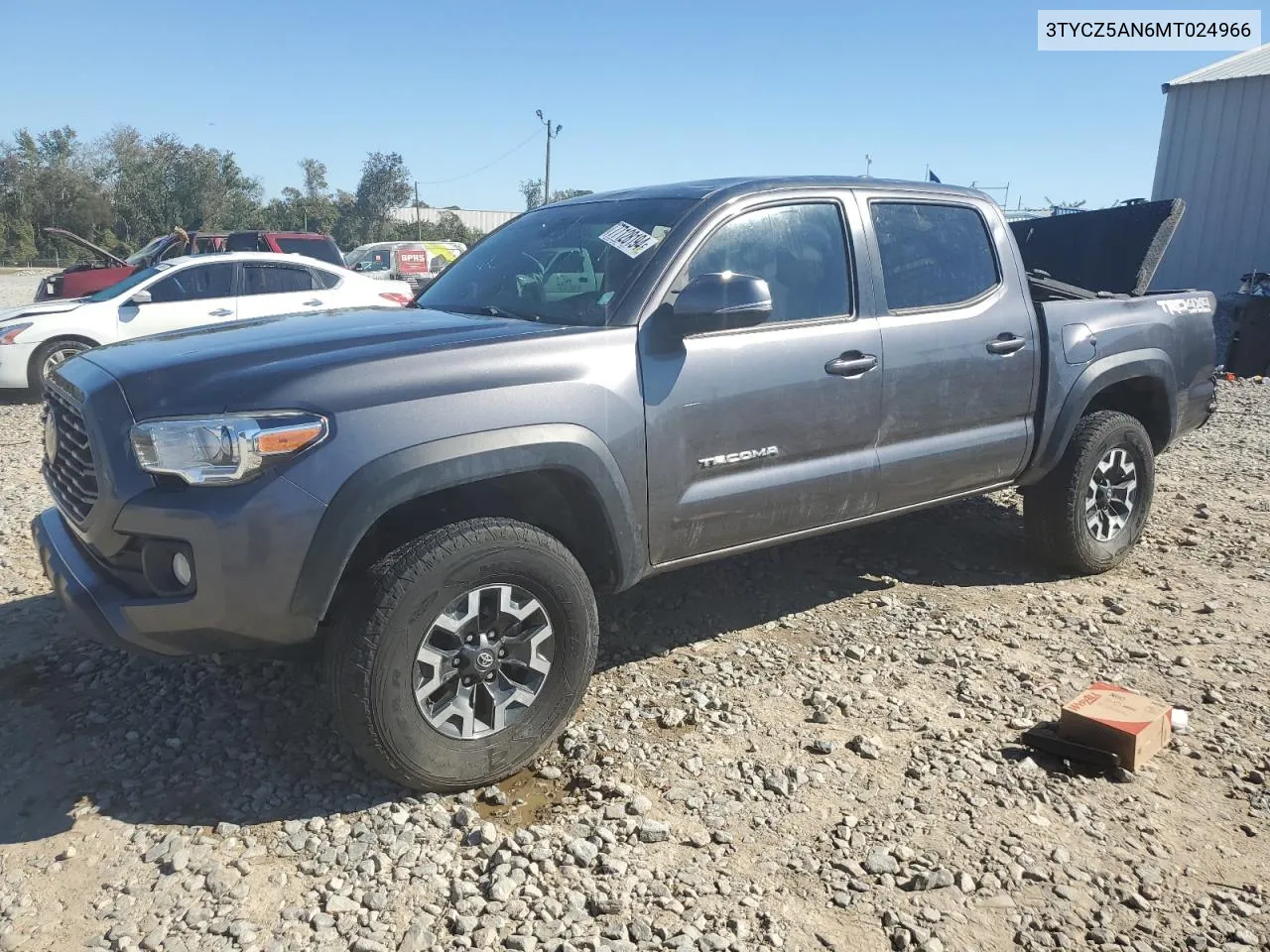 2021 Toyota Tacoma Double Cab VIN: 3TYCZ5AN6MT024966 Lot: 77128194