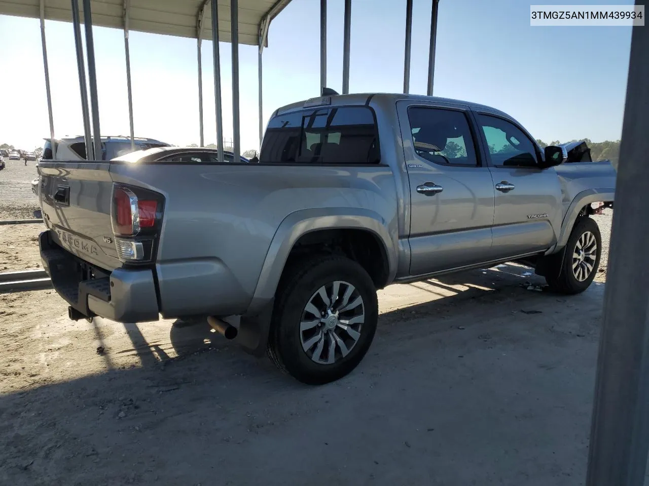 2021 Toyota Tacoma Double Cab VIN: 3TMGZ5AN1MM439934 Lot: 77144694