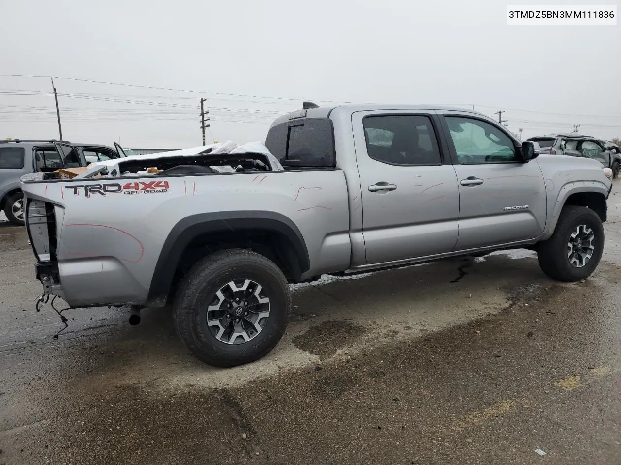 2021 Toyota Tacoma Double Cab VIN: 3TMDZ5BN3MM111836 Lot: 77361104