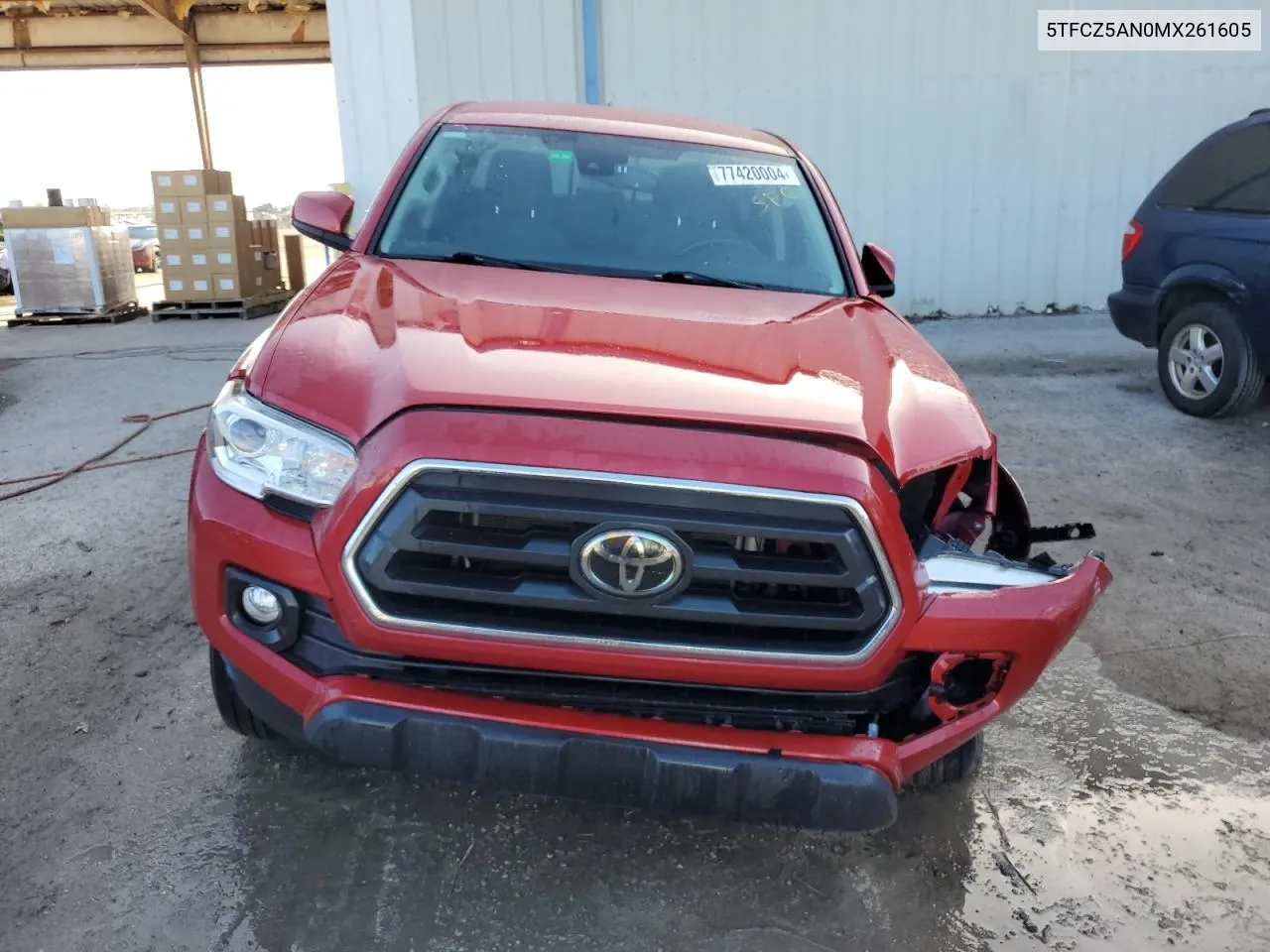 2021 Toyota Tacoma Double Cab VIN: 5TFCZ5AN0MX261605 Lot: 77420004