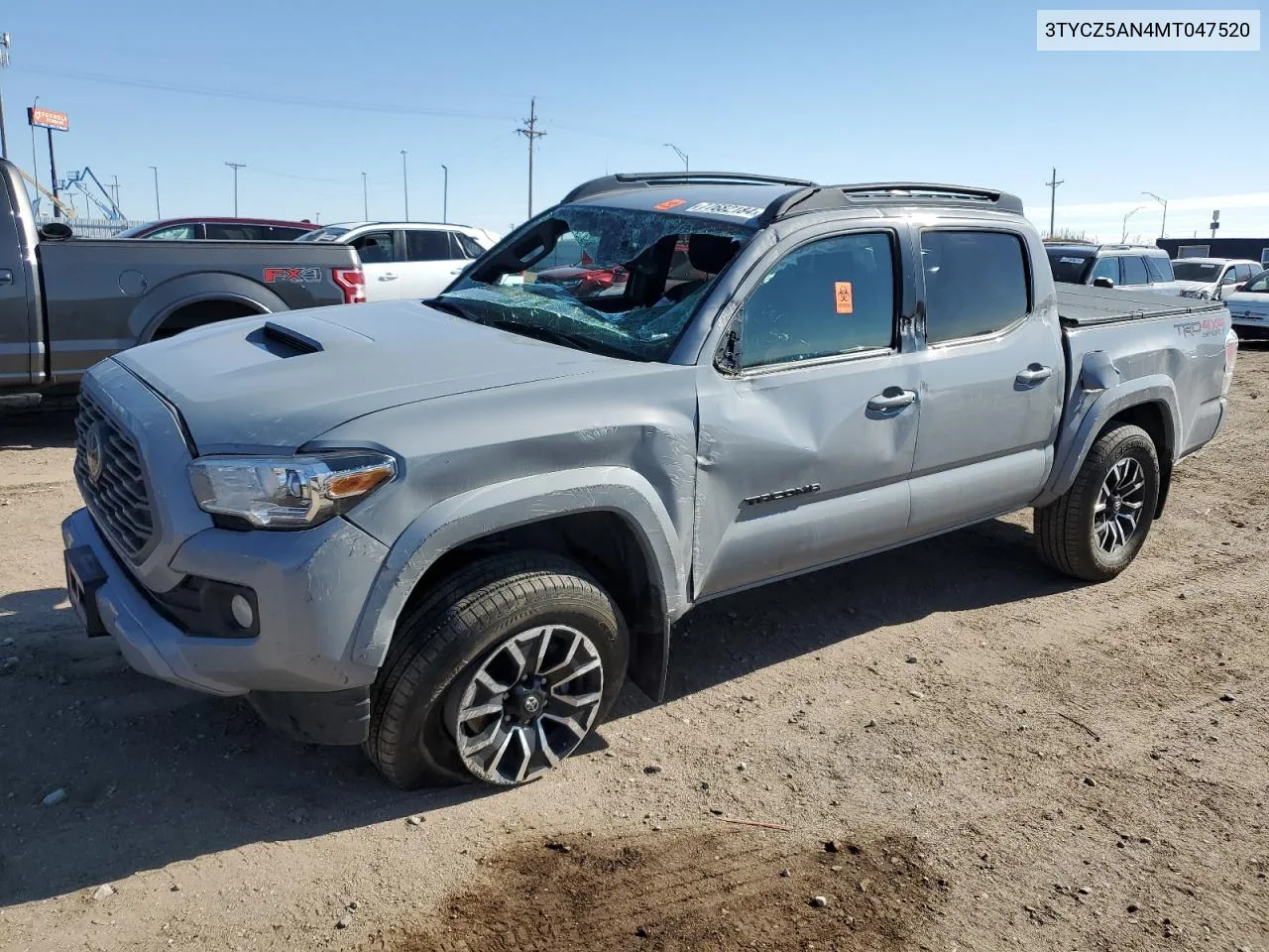 2021 Toyota Tacoma Double Cab VIN: 3TYCZ5AN4MT047520 Lot: 77682184