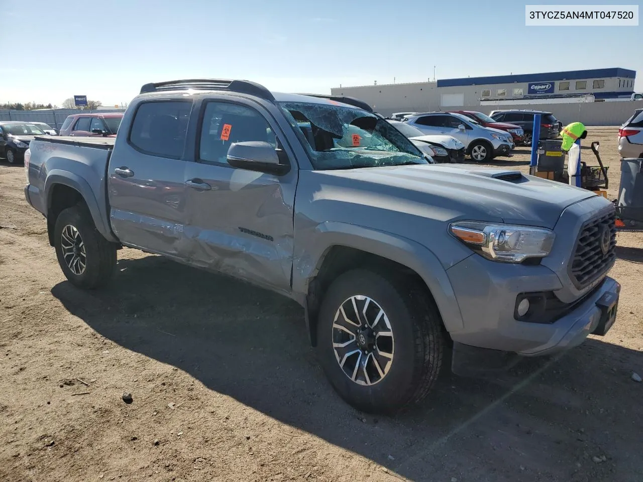 2021 Toyota Tacoma Double Cab VIN: 3TYCZ5AN4MT047520 Lot: 77682184