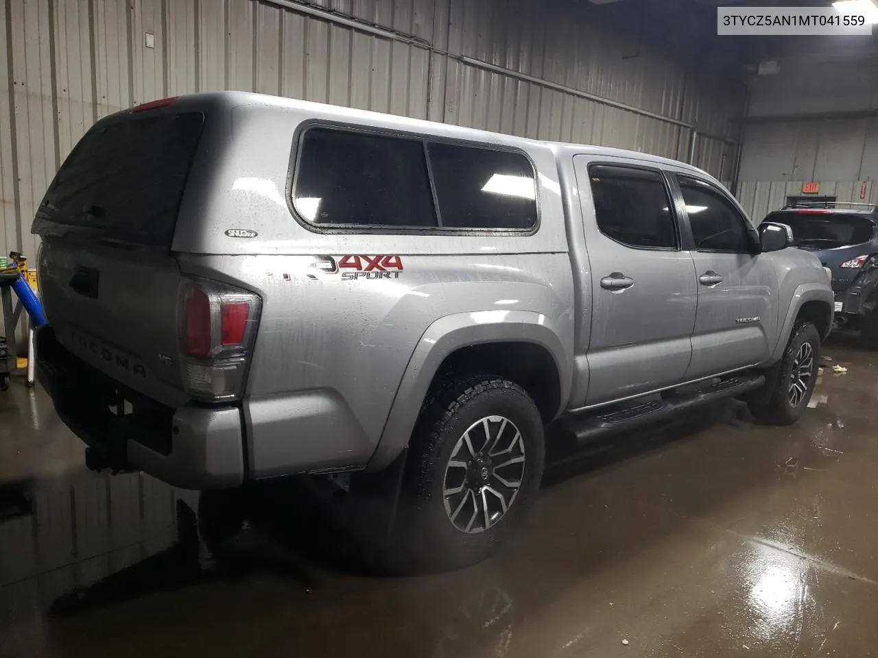 2021 Toyota Tacoma Double Cab VIN: 3TYCZ5AN1MT041559 Lot: 78390184