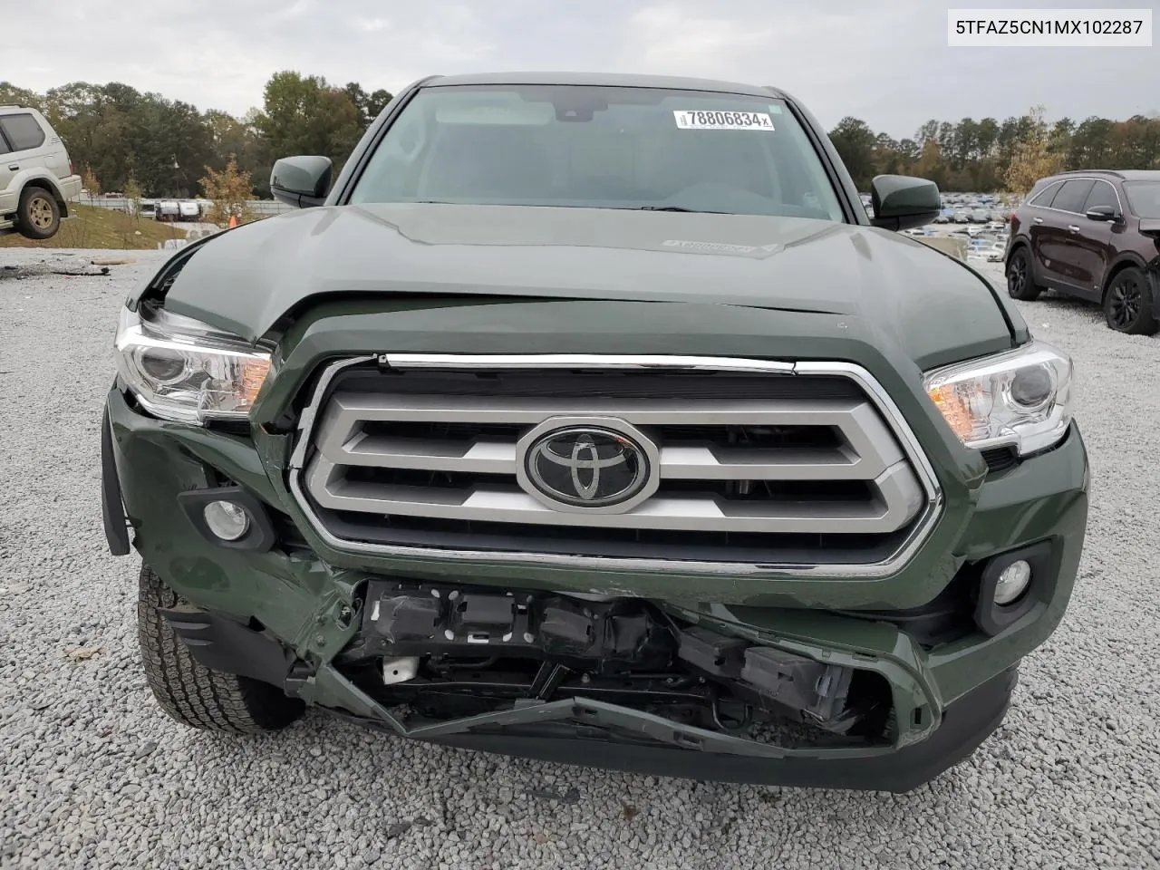 2021 Toyota Tacoma Double Cab VIN: 5TFAZ5CN1MX102287 Lot: 78806834