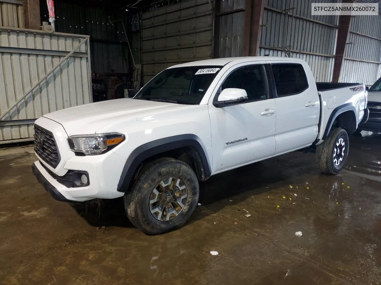 2021 Toyota Tacoma Double Cab VIN: 5TFCZ5AN8MX260072 Lot: 80415684