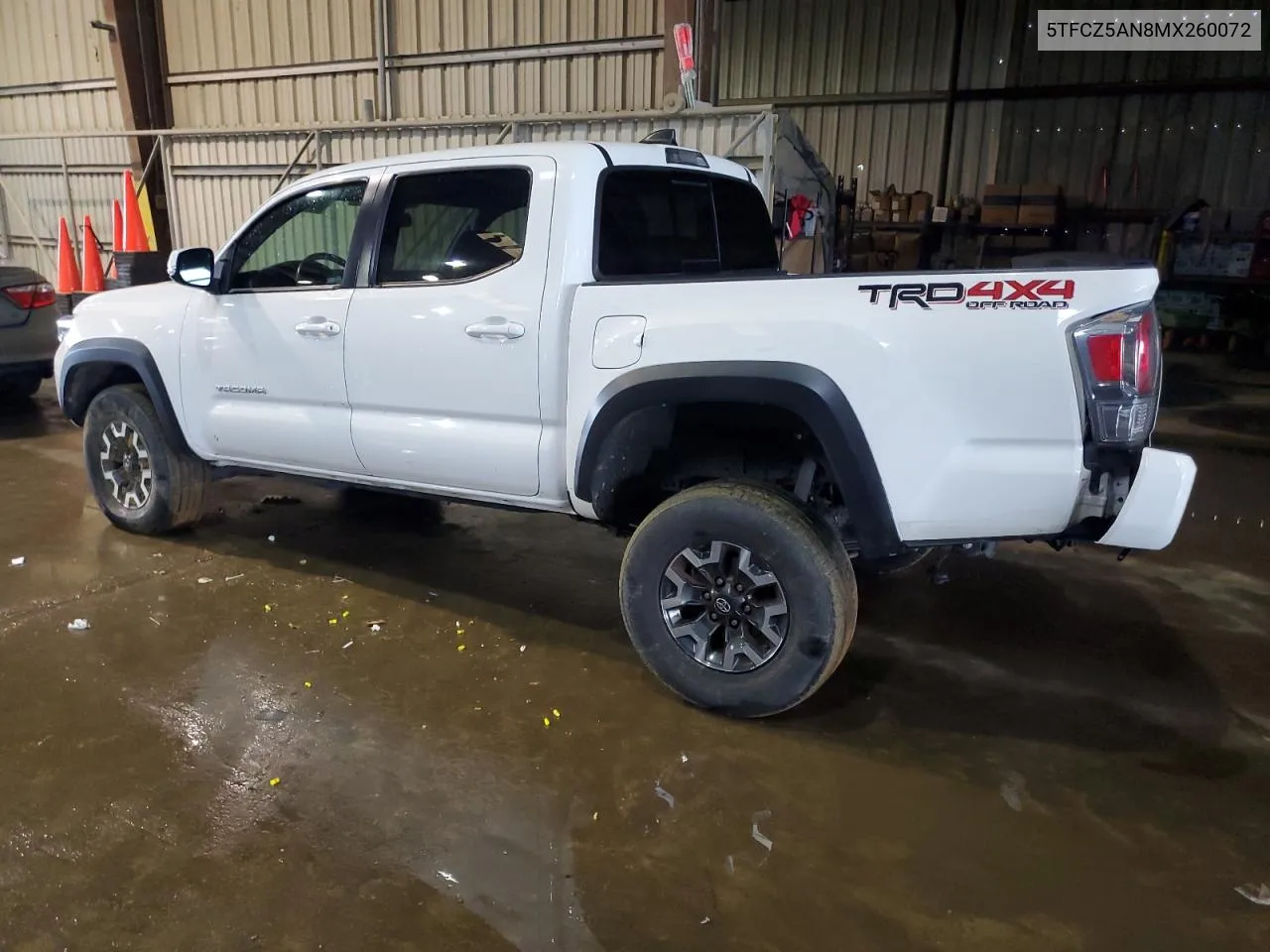 2021 Toyota Tacoma Double Cab VIN: 5TFCZ5AN8MX260072 Lot: 80415684