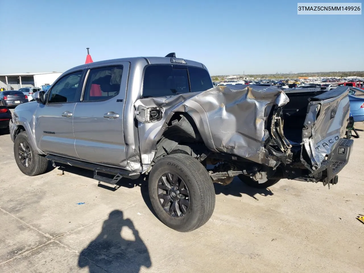 2021 Toyota Tacoma Double Cab VIN: 3TMAZ5CN5MM149926 Lot: 81187054