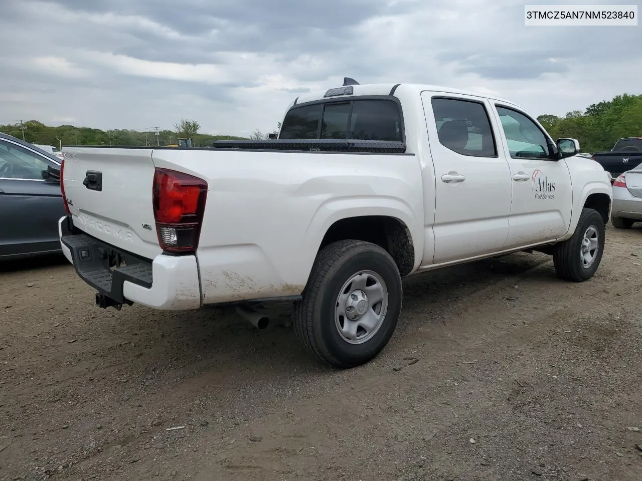 2022 Toyota Tacoma Double Cab VIN: 3TMCZ5AN7NM523840 Lot: 51841644