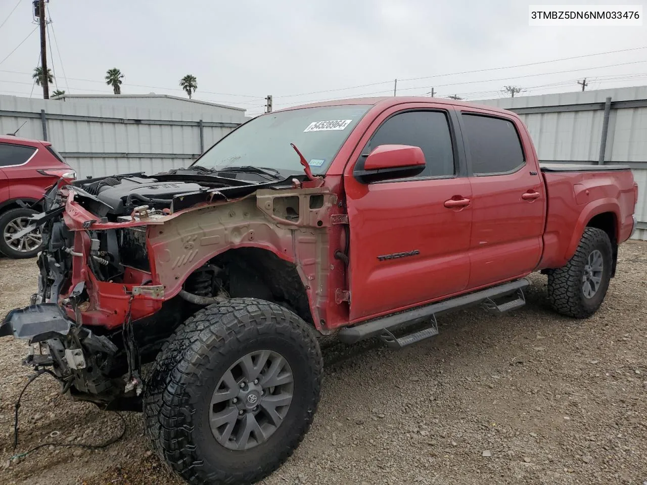 2022 Toyota Tacoma Double Cab VIN: 3TMBZ5DN6NM033476 Lot: 54528964