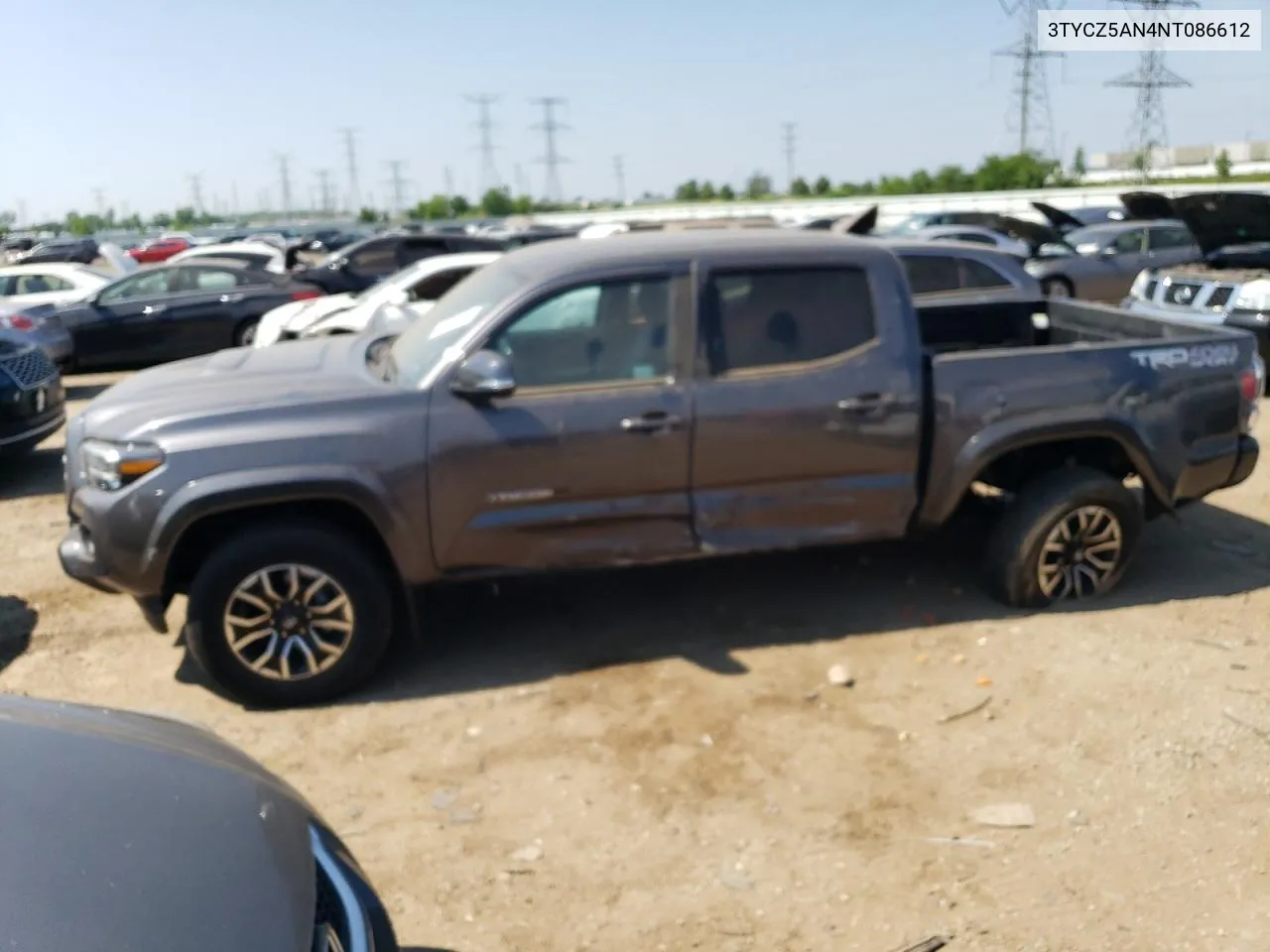 2022 Toyota Tacoma Double Cab VIN: 3TYCZ5AN4NT086612 Lot: 59255184