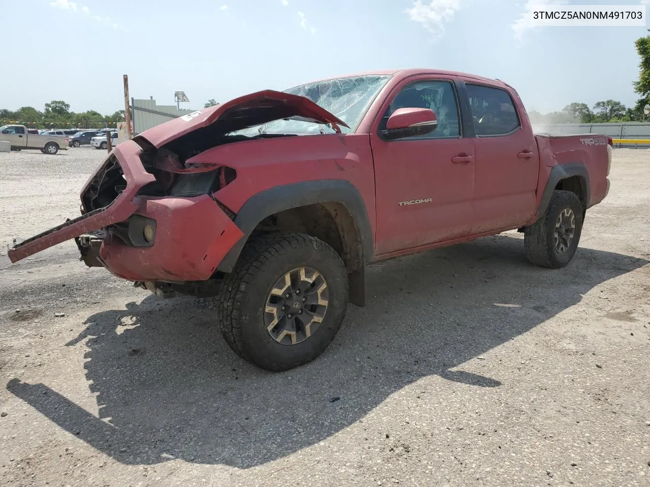 2022 Toyota Tacoma Double Cab VIN: 3TMCZ5AN0NM491703 Lot: 61653474