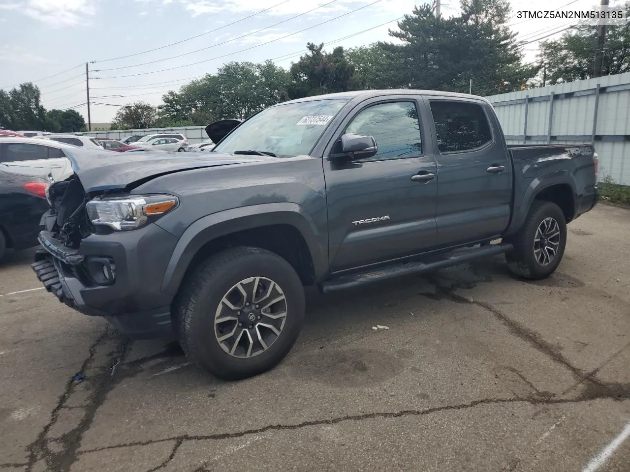 2022 Toyota Tacoma Double Cab VIN: 3TMCZ5AN2NM513135 Lot: 62737544