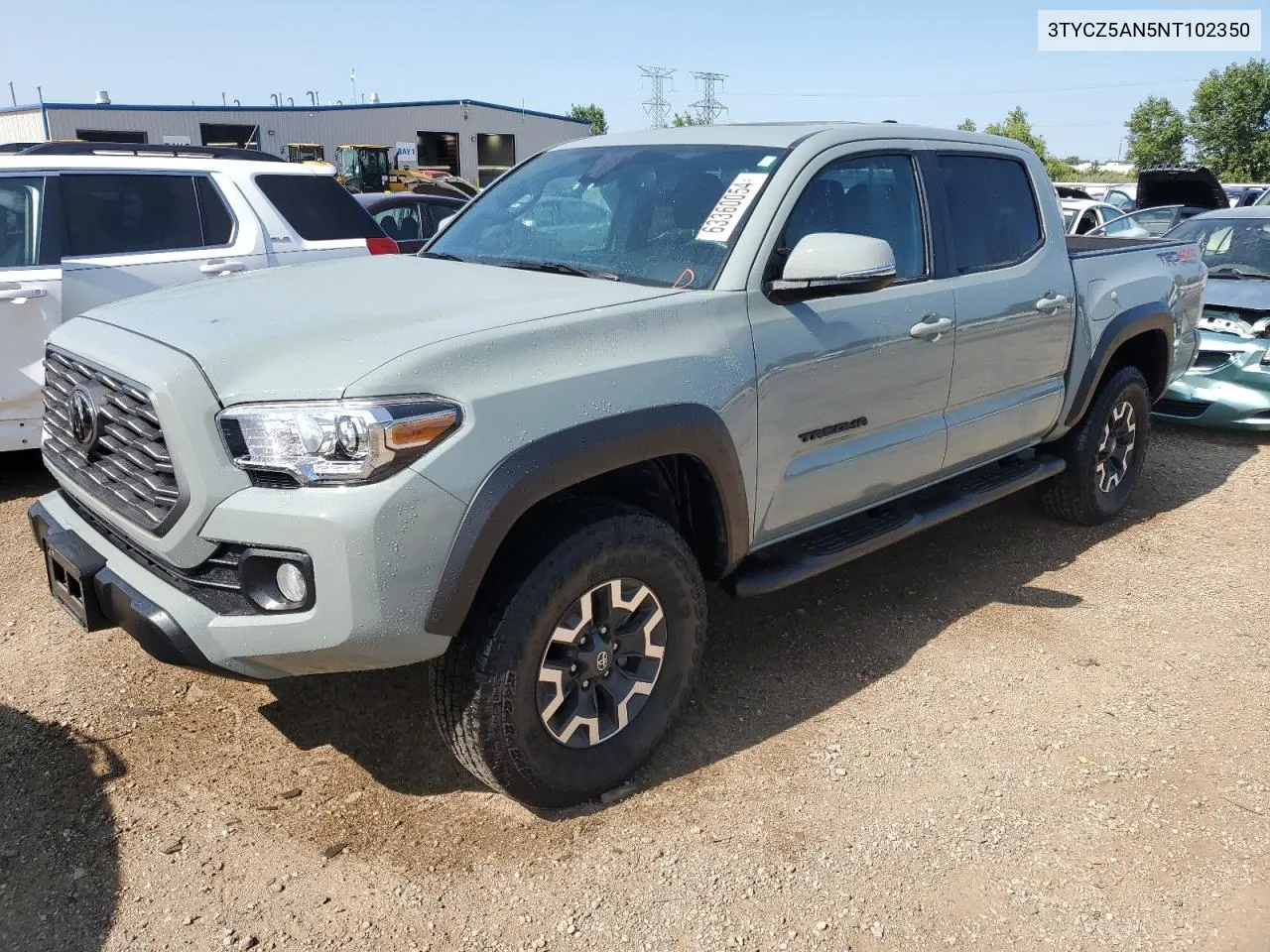 2022 Toyota Tacoma Double Cab VIN: 3TYCZ5AN5NT102350 Lot: 63360054