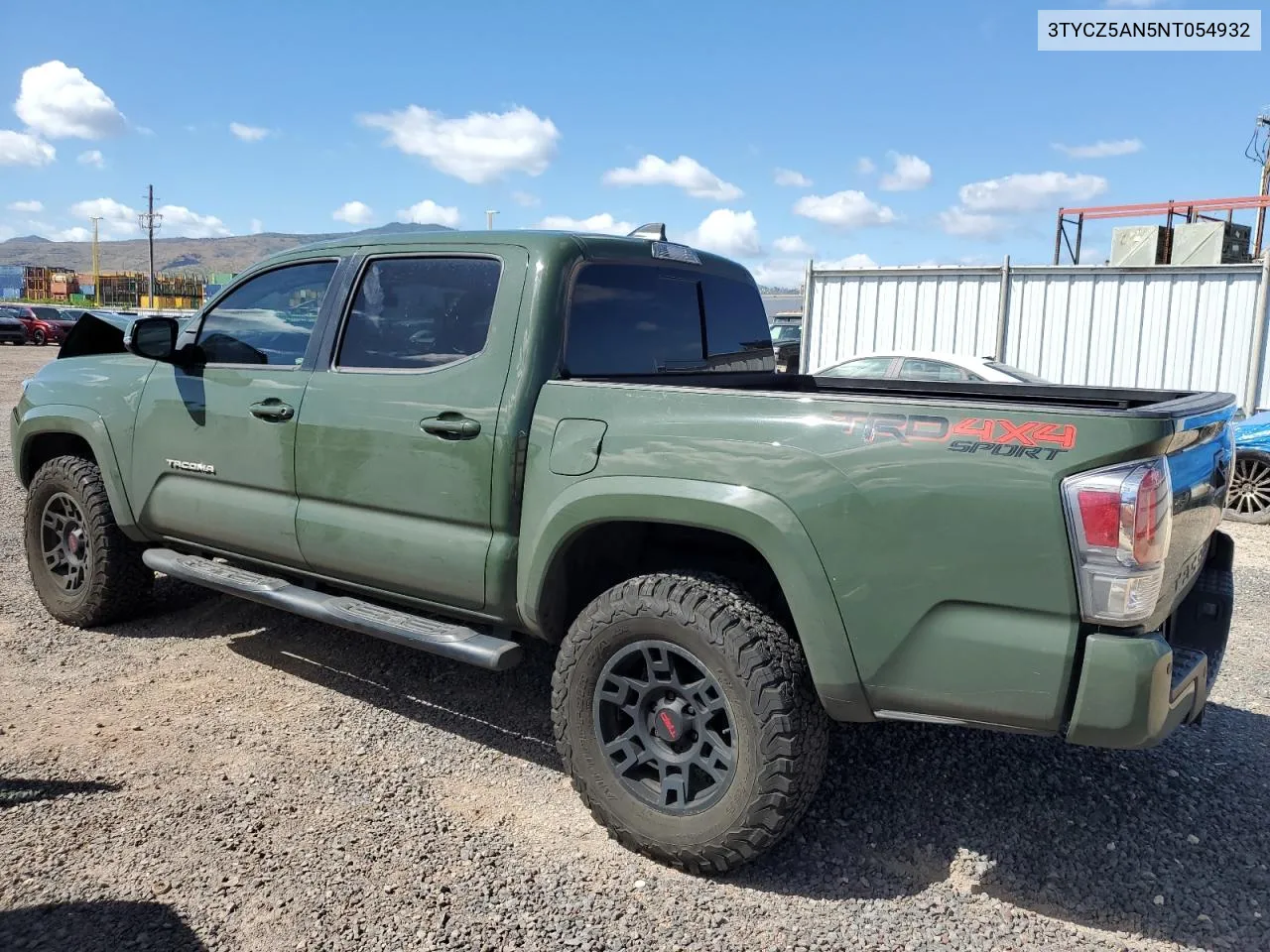 2022 Toyota Tacoma Double Cab VIN: 3TYCZ5AN5NT054932 Lot: 64702284