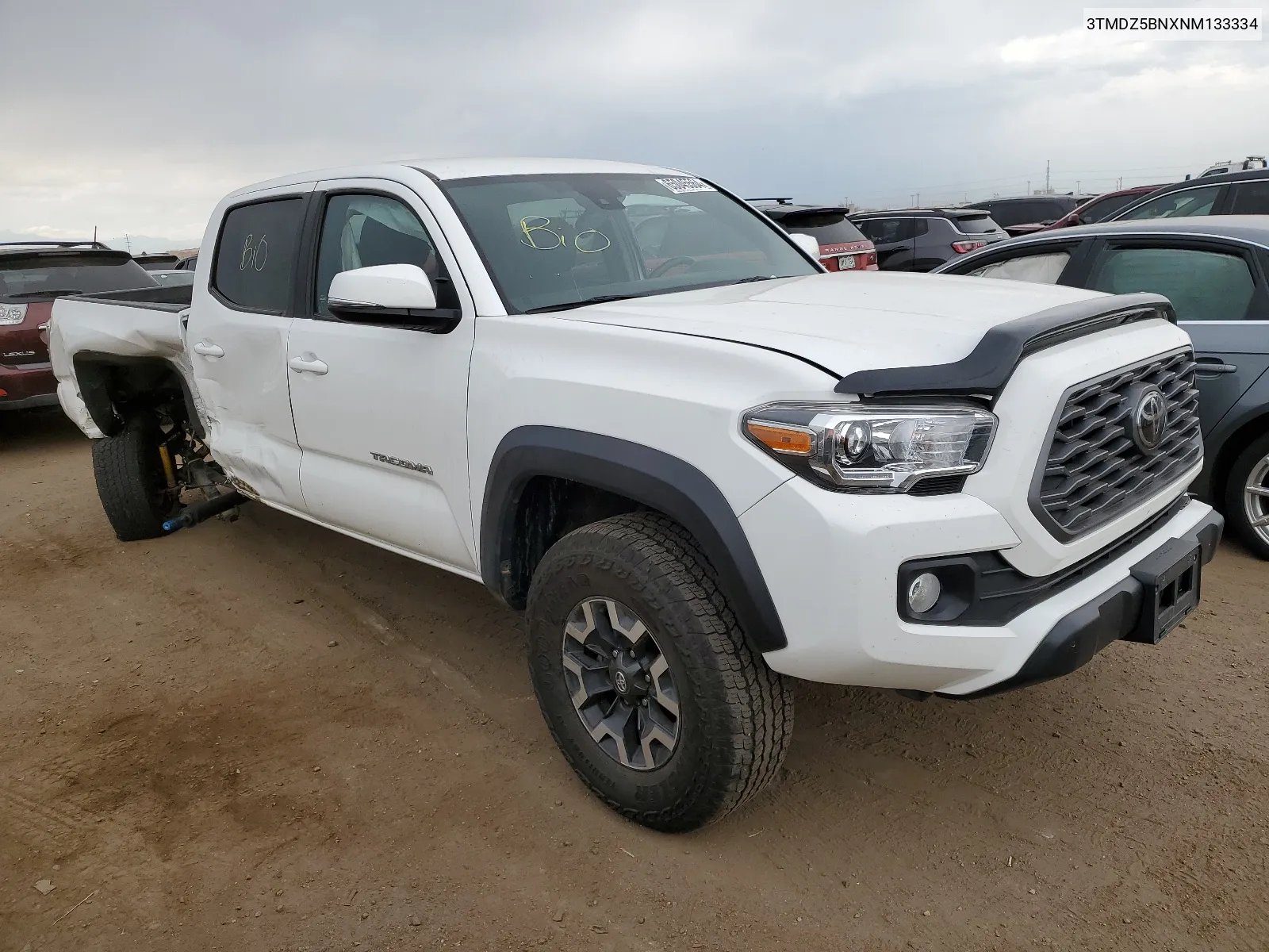 2022 Toyota Tacoma Double Cab VIN: 3TMDZ5BNXNM133334 Lot: 65045564