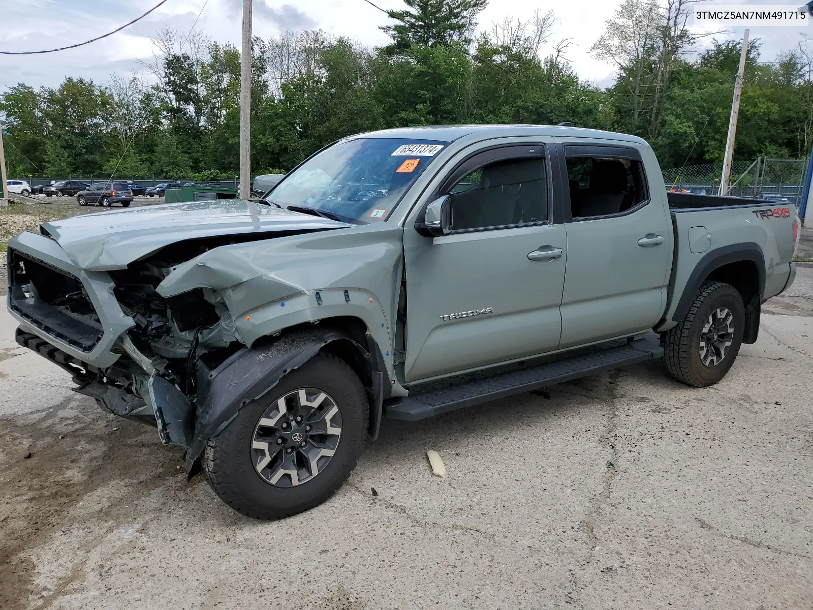 2022 Toyota Tacoma Double Cab VIN: 3TMCZ5AN7NM491715 Lot: 65431374