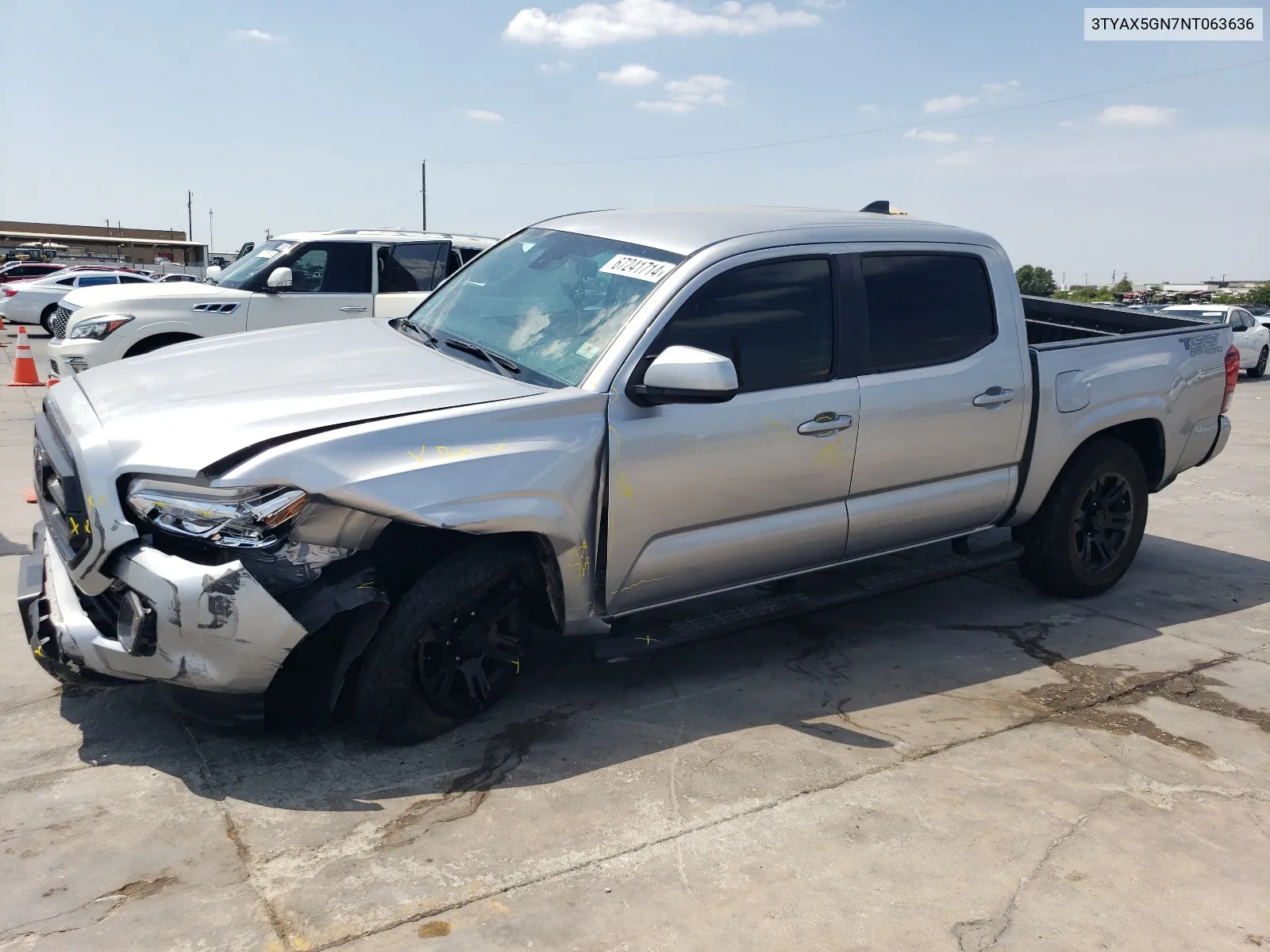 2022 Toyota Tacoma Double Cab VIN: 3TYAX5GN7NT063636 Lot: 67241714