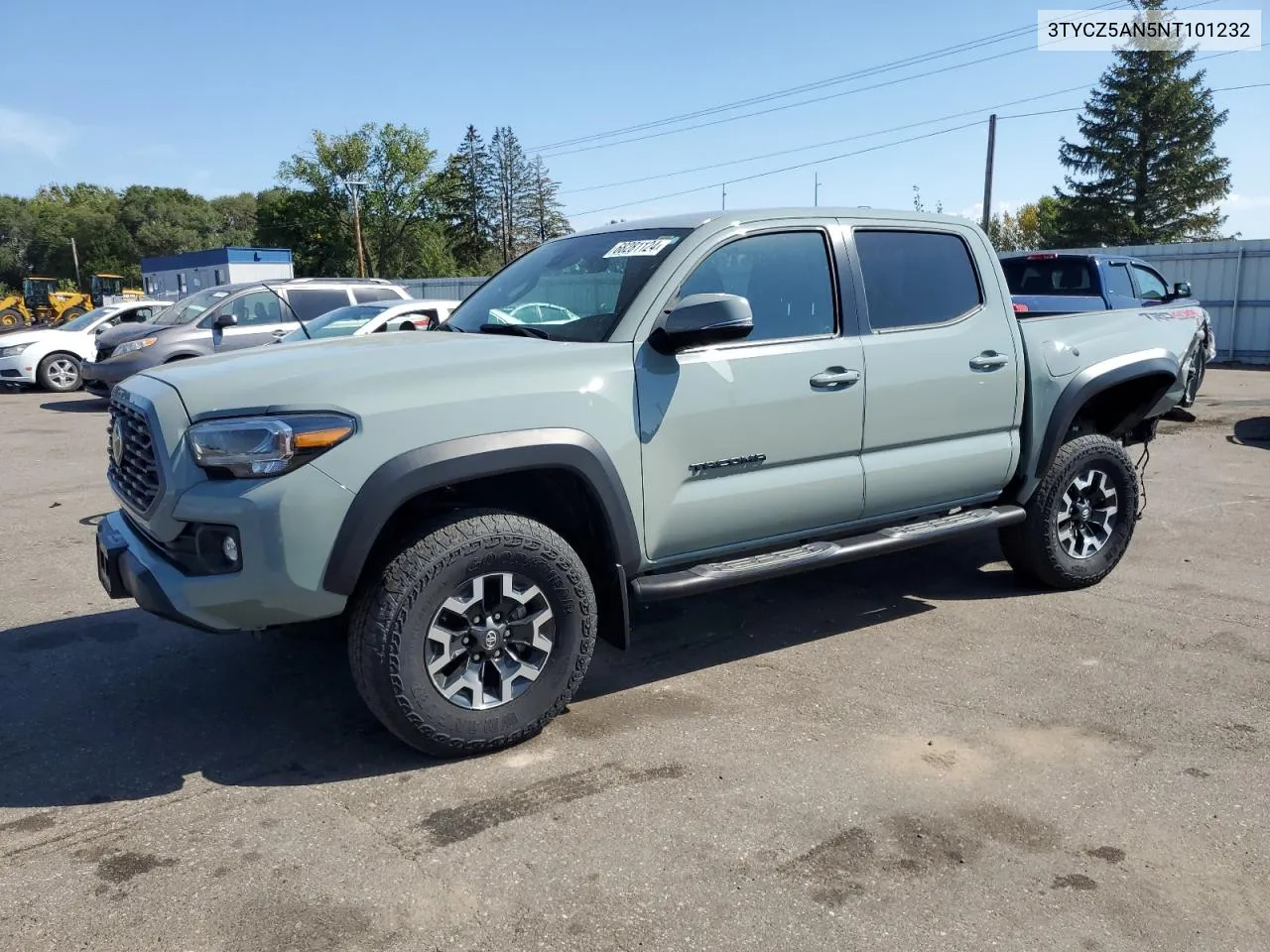 2022 Toyota Tacoma Double Cab VIN: 3TYCZ5AN5NT101232 Lot: 68281124