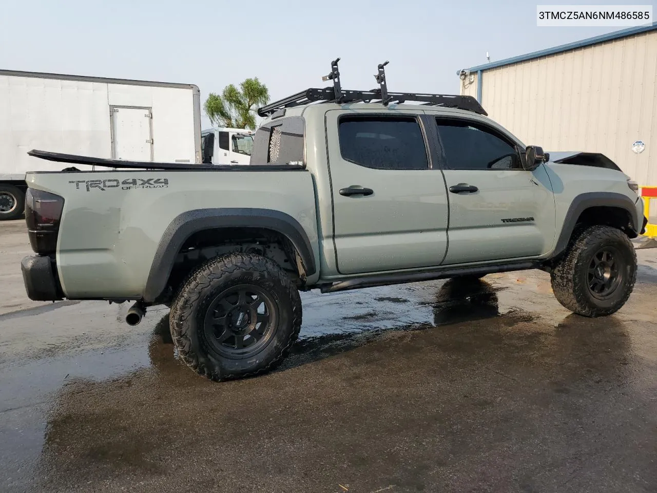 2022 Toyota Tacoma Double Cab VIN: 3TMCZ5AN6NM486585 Lot: 69203634