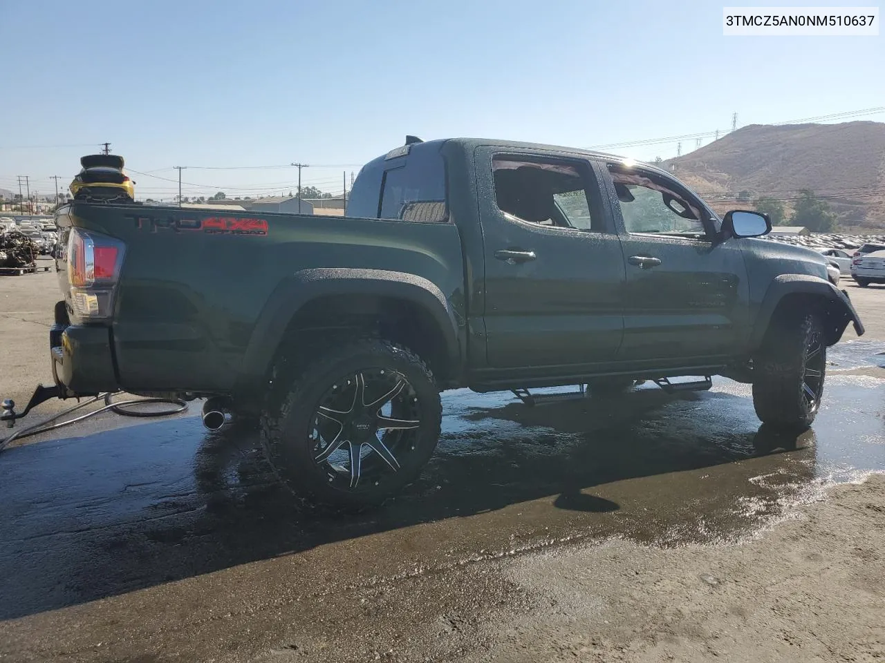 2022 Toyota Tacoma Double Cab VIN: 3TMCZ5AN0NM510637 Lot: 69250974