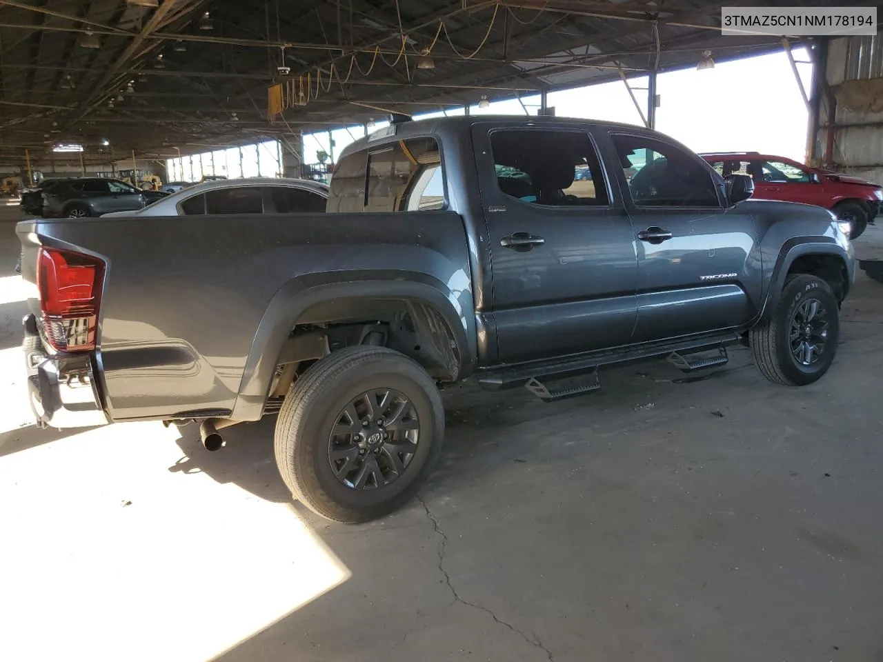 2022 Toyota Tacoma Double Cab VIN: 3TMAZ5CN1NM178194 Lot: 69754354