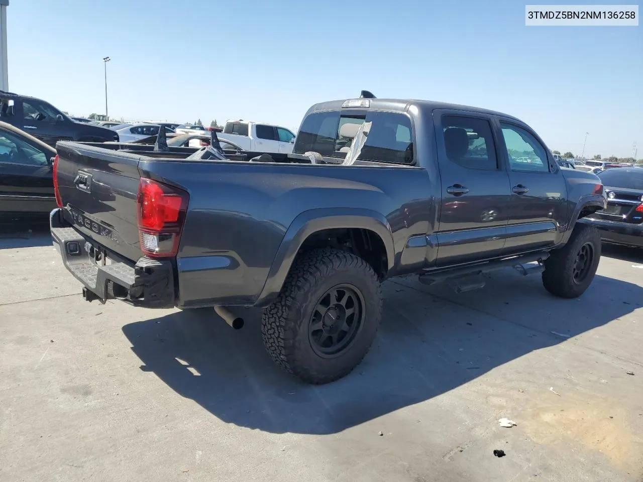 2022 Toyota Tacoma Double Cab VIN: 3TMDZ5BN2NM136258 Lot: 69990714