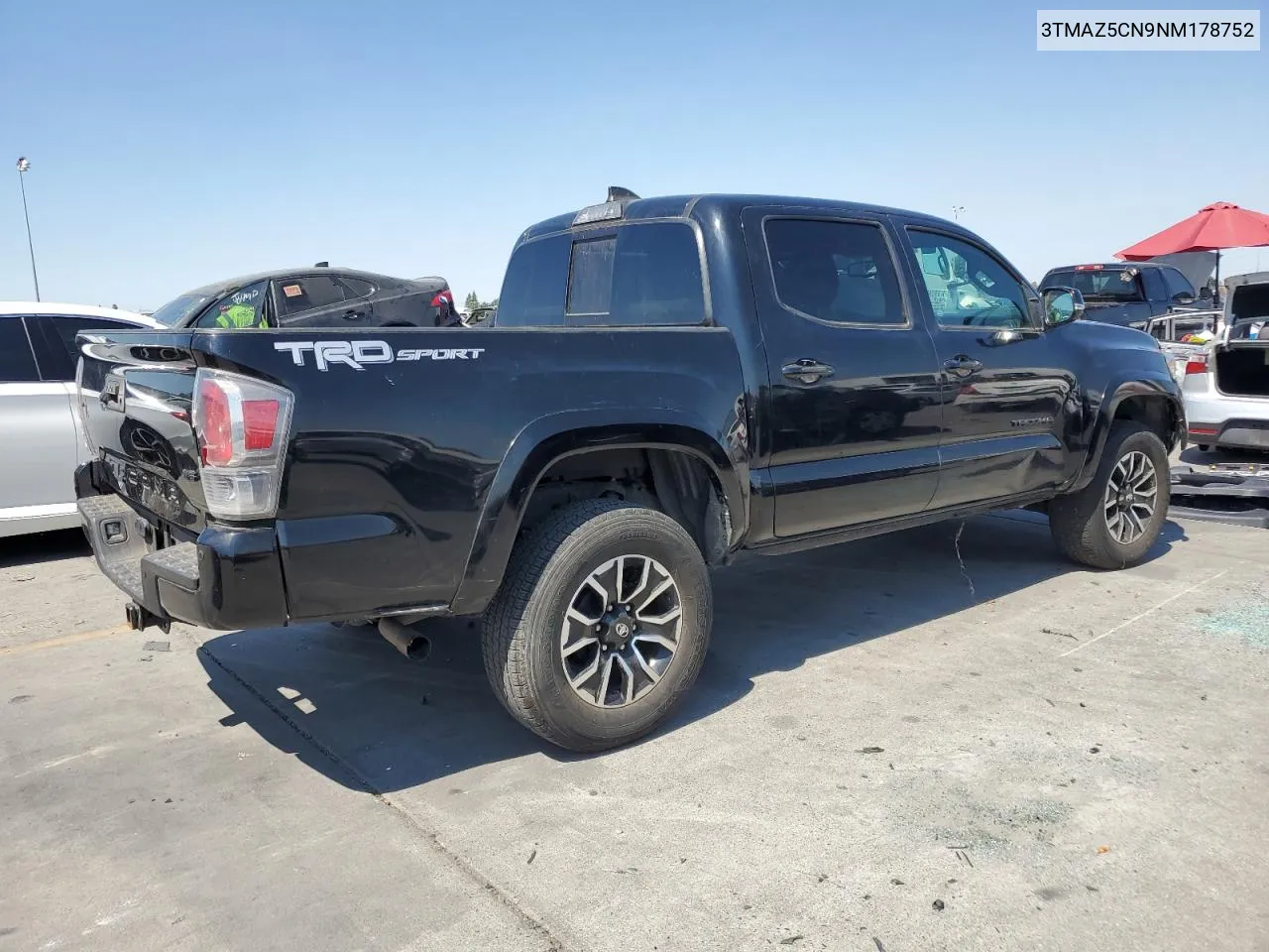 2022 Toyota Tacoma Double Cab VIN: 3TMAZ5CN9NM178752 Lot: 70198684