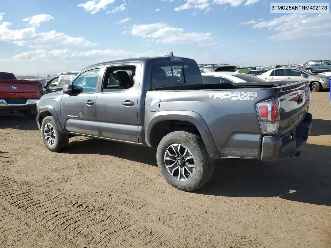 2022 Toyota Tacoma Double Cab VIN: 3TMCZ5AN1NM492178 Lot: 70804704