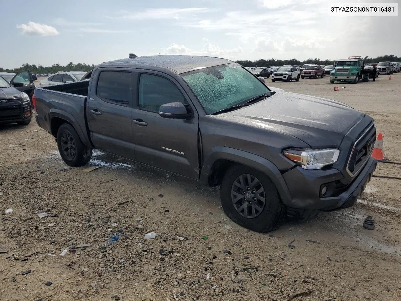 2022 Toyota Tacoma Double Cab VIN: 3TYAZ5CN0NT016481 Lot: 71642604