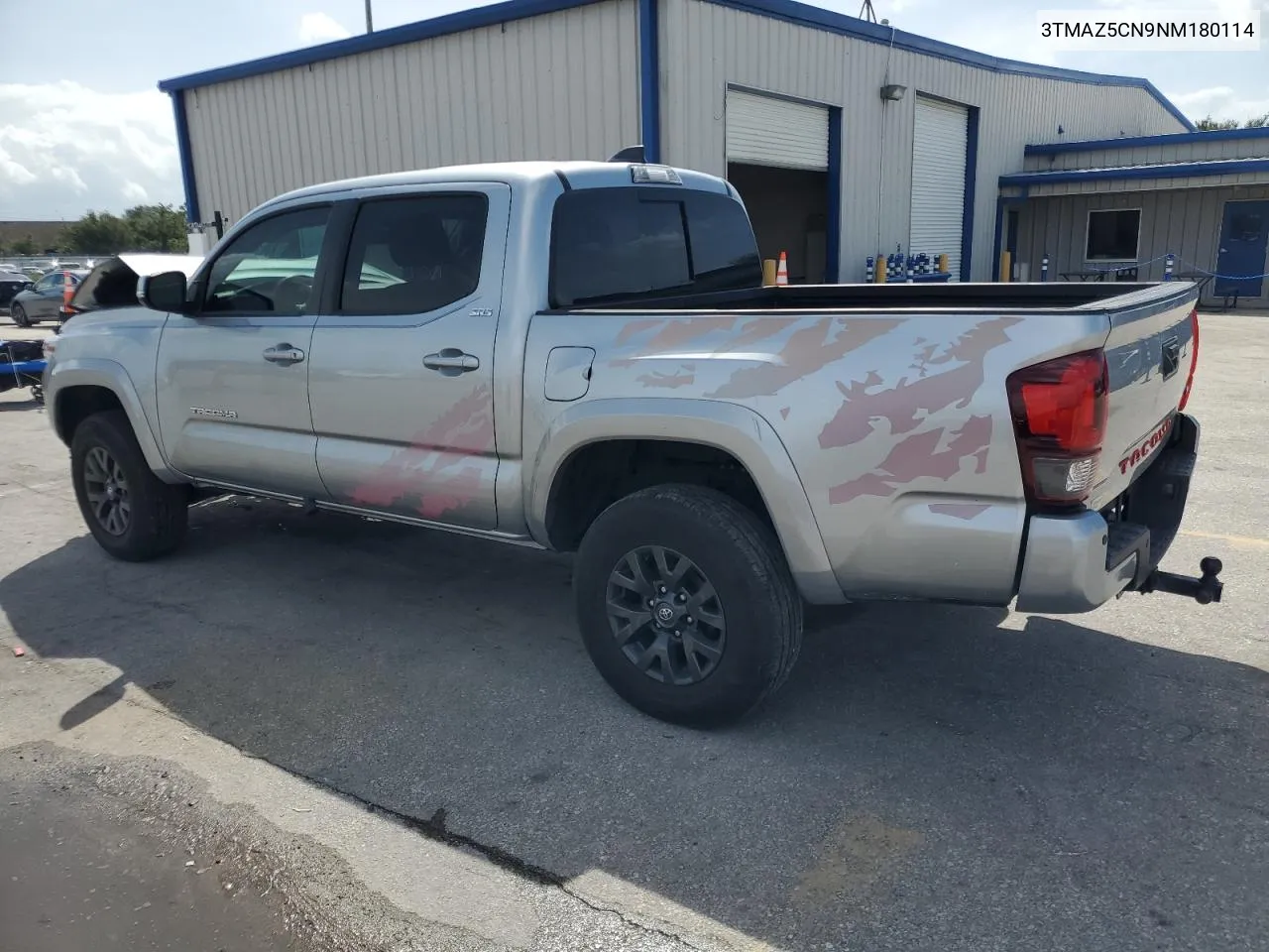 2022 Toyota Tacoma Double Cab VIN: 3TMAZ5CN9NM180114 Lot: 73010374