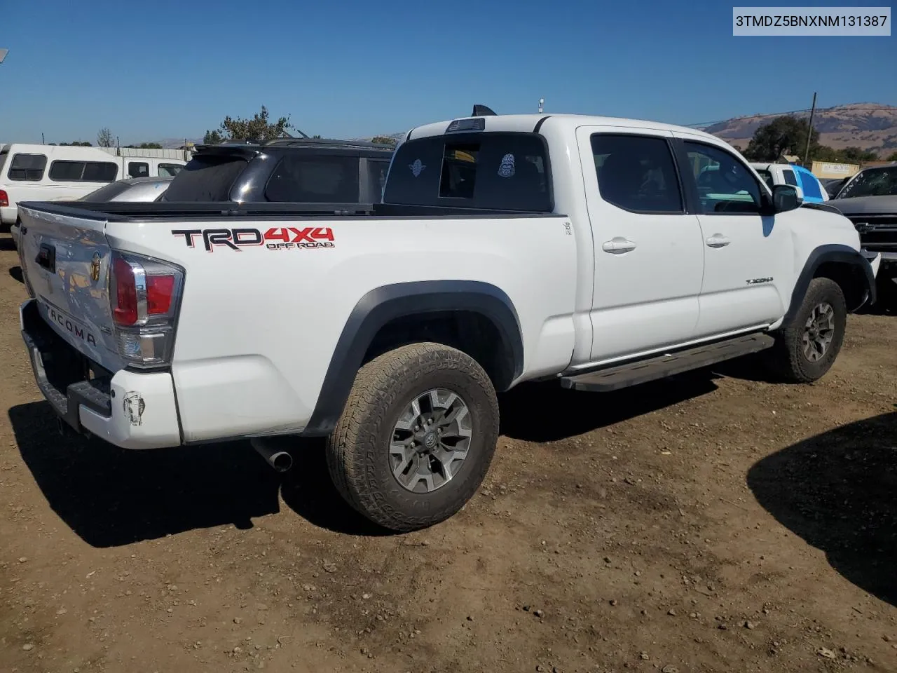 2022 Toyota Tacoma Double Cab VIN: 3TMDZ5BNXNM131387 Lot: 73367454