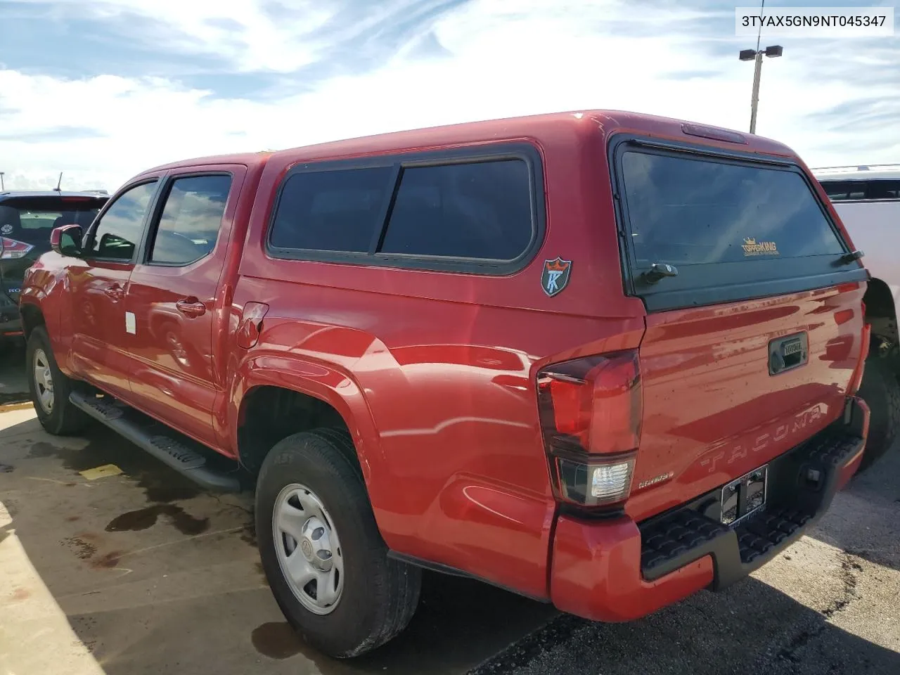 2022 Toyota Tacoma Double Cab VIN: 3TYAX5GN9NT045347 Lot: 73820684