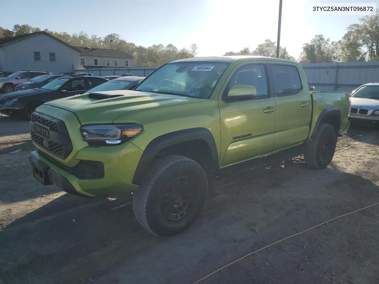 2022 Toyota Tacoma Double Cab VIN: 3TYCZ5AN3NT096872 Lot: 74693464