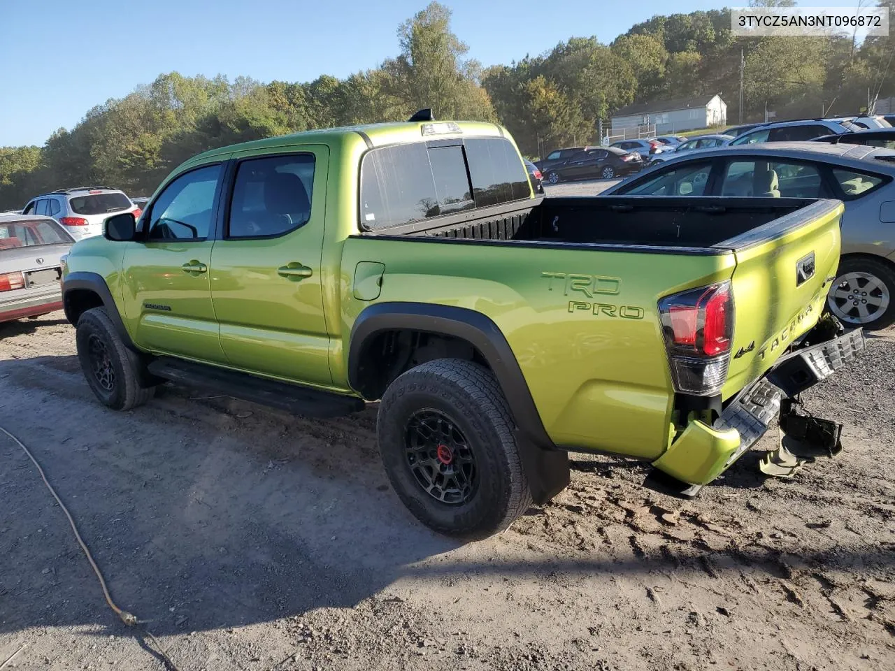 2022 Toyota Tacoma Double Cab VIN: 3TYCZ5AN3NT096872 Lot: 74693464