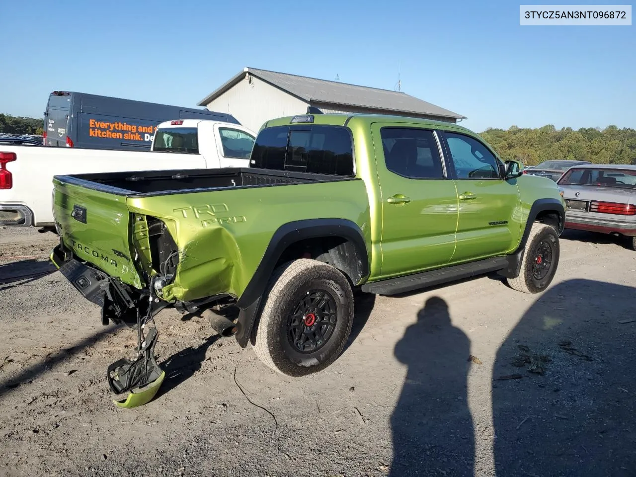 2022 Toyota Tacoma Double Cab VIN: 3TYCZ5AN3NT096872 Lot: 74693464