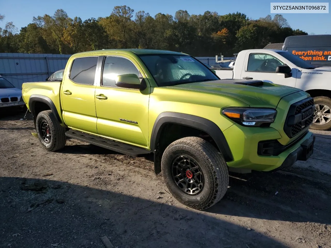 2022 Toyota Tacoma Double Cab VIN: 3TYCZ5AN3NT096872 Lot: 74693464