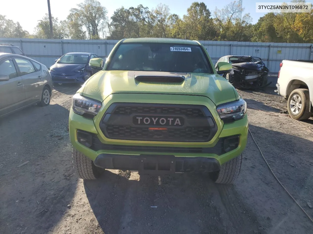 2022 Toyota Tacoma Double Cab VIN: 3TYCZ5AN3NT096872 Lot: 74693464